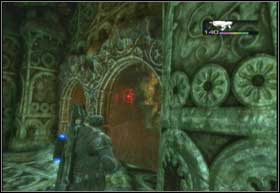 Shoot the shiny fruit to lure out the Rockworm - Denizens - Disturbing Revelations - Denizens - Gears of War 2 - Game Guide and Walkthrough