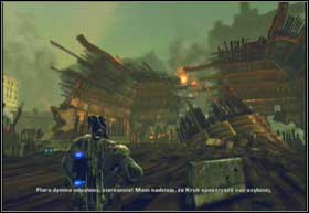 The landing zone is on top of the building that Dom will show you - Denizens - Captivity - Denizens - Gears of War 2 - Game Guide and Walkthrough