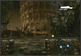 You will find yourself near the palace door; it's a good spot for Jack to send info on your location - Hive - Hornets Nest - Hive - Gears of War 2 - Game Guide and Walkthrough