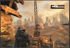 You control the crane with the analog stick - Aftermath - Tenuous Footing - Aftermath - Gears of War 2 - Game Guide and Walkthrough