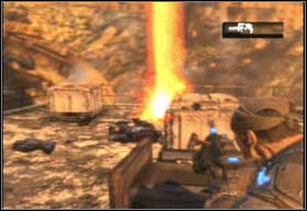 Exit the crane and wait from Dom to knock down the arm of the second machine - Aftermath - Tenuous Footing - Aftermath - Gears of War 2 - Game Guide and Walkthrough