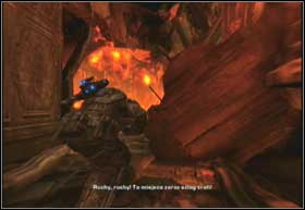 Escape the burning building as fast as you can - Aftermath - Tenuous Footing - Aftermath - Gears of War 2 - Game Guide and Walkthrough