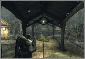 In the round room don't fight the Locust, but hide behind a cover and wait - Gathering Storm - Rude Awakening - Gathering Storm - Gears of War 2 - Game Guide and Walkthrough