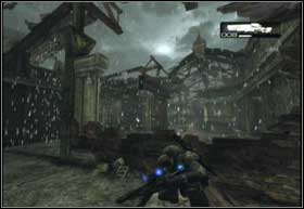When the wagon stops, get off and follow Dom while killing the enemies, till you reach a demolished building - Gathering Storm - Rude Awakening - Gathering Storm - Gears of War 2 - Game Guide and Walkthrough