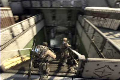 After few moments you'll reach stairs - Chapter 1 - Anchored - Act I - Gears of War 3 - Game Guide and Walkthrough