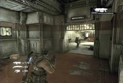 Once the corridor is clear pick up some ammo from the ground - Chapter 2 - Abandon Ship - p. 1 - Act I - Gears of War 3 - Game Guide and Walkthrough