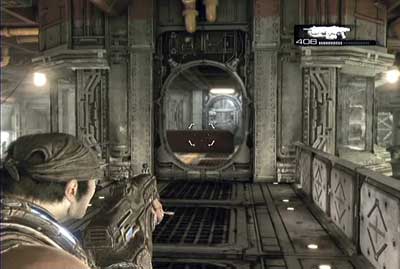 Once they are dead get to the top of the stairs and walk to the control room - Chapter 2 - Abandon Ship - p. 1 - Act I - Gears of War 3 - Game Guide and Walkthrough