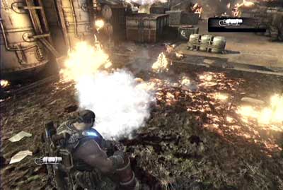 After you kill all the enemies use a second valve and march forward - Chapter 2 - Abandon Ship - p. 2 - Act I - Gears of War 3 - Game Guide and Walkthrough