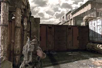 Get through the next red gate which will be opened by guard - Chapter 4 - Helping Hand - Act I - Gears of War 3 - Game Guide and Walkthrough