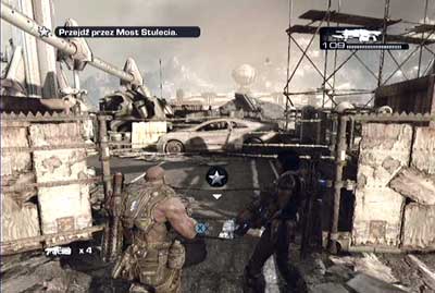 When you get to the bridge pass the barbed wire and continue along the road - Chapter 6 - Hanging by a Thread - p. 1 - Act I - Gears of War 3 - Game Guide and Walkthrough