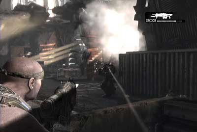 Soon you reach the ladder - Chapter 6 - Hanging by a Thread - p. 1 - Act I - Gears of War 3 - Game Guide and Walkthrough