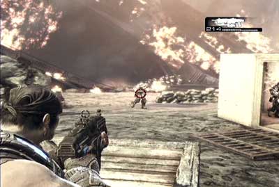 While getting down eliminate all enemies - Chapter 1 - Shipwreck - Act II - Gears of War 3 - Game Guide and Walkthrough