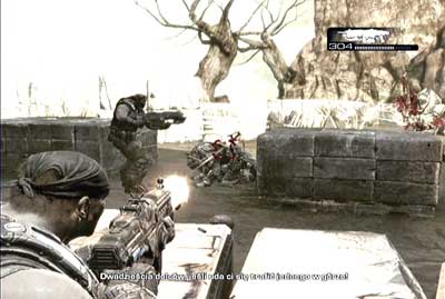 Once the square is clear go ahead toward gate - Chapter 2 - House of Sand - Act II - Gears of War 3 - Game Guide and Walkthrough