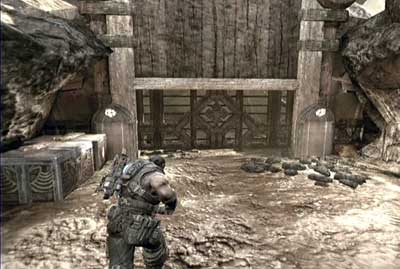 Then leave the vehicle, pass the gate and finish survivors - Chapter 2 - House of Sand - Act II - Gears of War 3 - Game Guide and Walkthrough