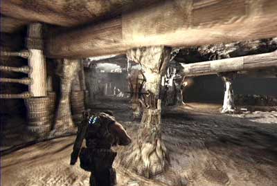 In the first part of this mission you will have to avoid bombardment from enemy gas barge - Chapter 4 - Trench Run - Act II - Gears of War 3 - Game Guide and Walkthrough