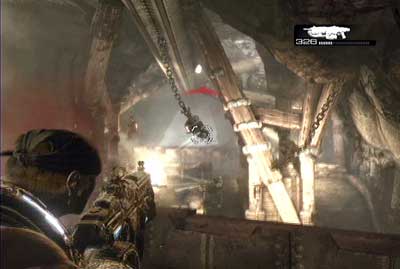 You will enter to the cave, where explosive tickers are being made - Chapter 4 - Trench Run - Act II - Gears of War 3 - Game Guide and Walkthrough