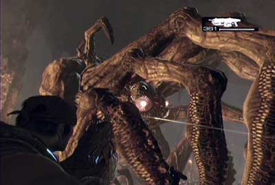 Kill the corpser and pass through the gate - Chapter 4 - Trench Run - Act II - Gears of War 3 - Game Guide and Walkthrough