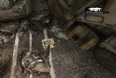 During defend you can walk out from base and get to the road - Chapter 6 - Airborne - Act II - Gears of War 3 - Game Guide and Walkthrough