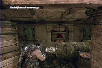 At the beginning just walk along the path - Chapter 4 - Ghost Town - Act III - Gears of War 3 - Game Guide and Walkthrough