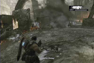 After few steps you will encounter another trap - a gas canister - Chapter 1 - Ashes to Ashes - Act IV - Gears of War 3 - Game Guide and Walkthrough