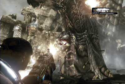 Quickly find some cover because the stalk will rise on the square - Chapter 1 - Ashes to Ashes - Act IV - Gears of War 3 - Game Guide and Walkthrough