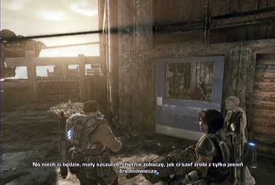 Start walking behind your guide who will lead you to the boss named Griffin - Chapter 1 - Ashes to Ashes - Act IV - Gears of War 3 - Game Guide and Walkthrough