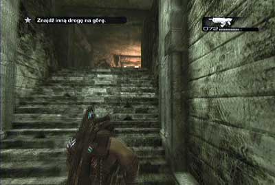 Once the area is clear go to the stairs at the end of corridor and get to the higher floor - Chapter 2 - Crater - Act IV - Gears of War 3 - Game Guide and Walkthrough