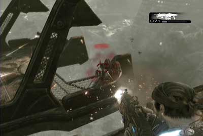 During the journey you will be attacked by soldiers in gas barges - Chapter 3 - Hang em High - Act IV - Gears of War 3 - Game Guide and Walkthrough