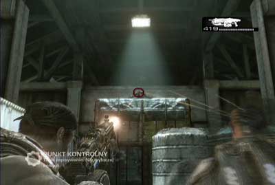 Advance to the hangar, enter to it and fight with enemies - Chapter 5 - Bon Voyage - p. 1 - Act IV - Gears of War 3 - Game Guide and Walkthrough