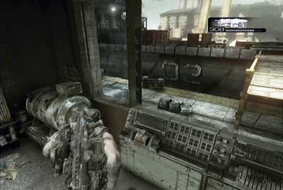 After you get on the deck move to the control room and pull the lever to activate the crane - Chapter 5 - Bon Voyage - p. 2 - Act IV - Gears of War 3 - Game Guide and Walkthrough