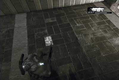 When you get to the top of the stairs go to the sidewalk before the station and go left - Chapter 1 - Home Away From Home - Act V - Gears of War 3 - Game Guide and Walkthrough