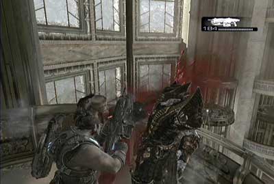 Then enter one of the elevator and get some cover - Chapter 5 - Ascension - Act V - Gears of War 3 - Game Guide and Walkthrough