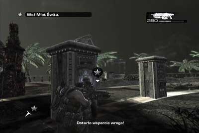 When you lard enough bullets at the enemy he will fall down on the ground - Chapter 6 - Reckoning - Act V - Gears of War 3 - Game Guide and Walkthrough