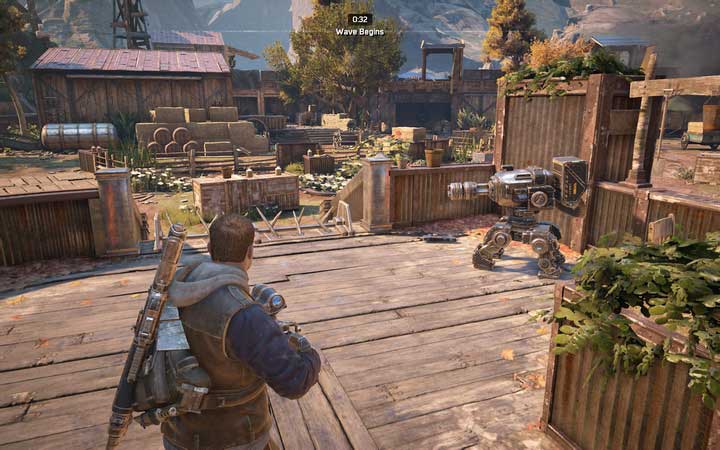 It is a good idea to combine defensive structures to extend their life - Act 2:0 - The Prodigal Son | Walkthrough - Walkthrough - Gears of War 4 Game Guide
