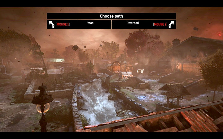 The path you choose does not really matter - you can explore both of the areas after the fight - Act 2:3-4 - Plan B, The Great Escape | Walkthrough - Walkthrough - Gears of War 4 Game Guide