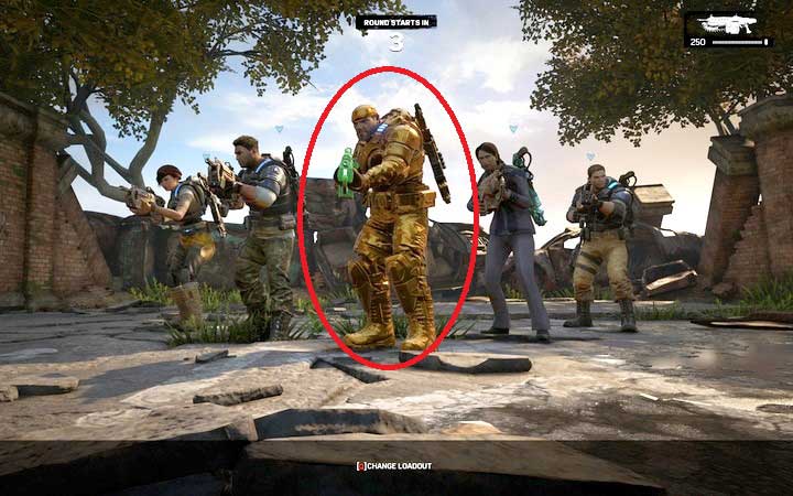 The leader is easy to spot due to golden skin. One is selected randomly each round - Online game modes - Basic online gameplay - Gears of War 4 Game Guide