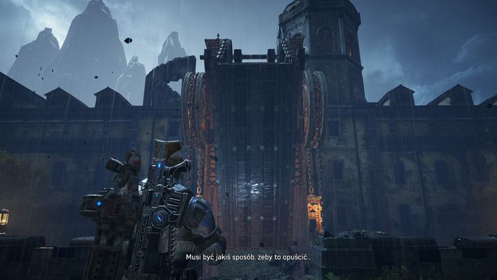 You have to destroy two pieces of counterweight located on both sides of the bridge. - Act 3:3 - At the Doorstep | Walkthrough - Walkthrough - Gears of War 4 Game Guide