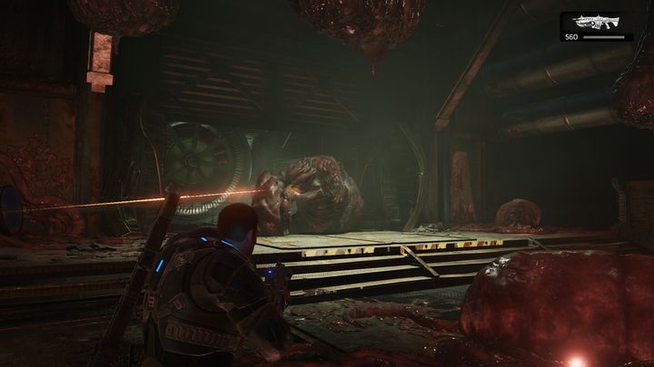 You have already met this guy. Shoot only when he is exposed. - Act 4:4 - Powerless | Walkthrough - Walkthrough - Gears of War 4 Game Guide