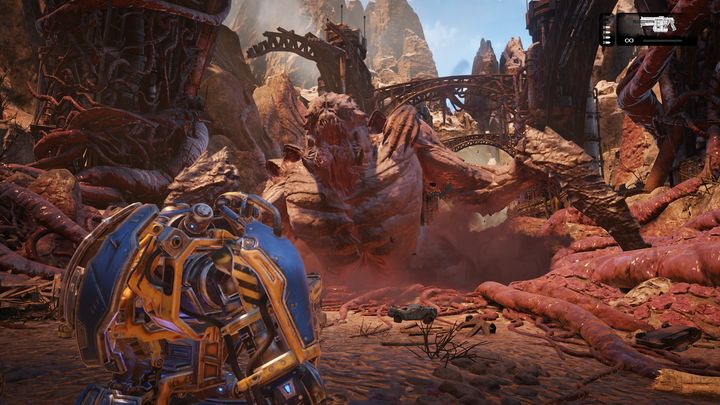 The last stage of the fight is cutting off its legs. - Act 5:4 - Release | Walkthrough - Walkthrough - Gears of War 4 Game Guide