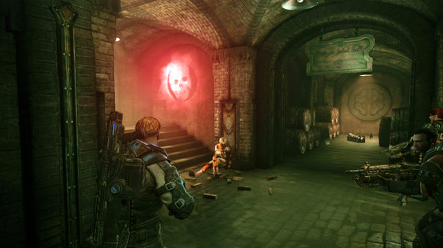 Pick up the sniper rifle which you can find at the body and a symbol of declassified mission - Riverwalk District - Museum Of Military Glory - Gears of War: Judgment - Game Guide and Walkthrough