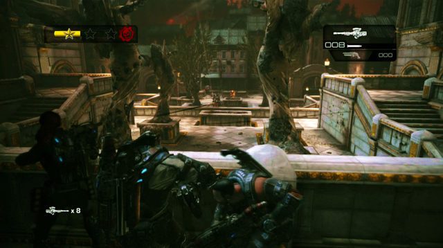 Clear the way to the stairs top, often using covers - Museum Gardens - Museum Of Military Glory - Gears of War: Judgment - Game Guide and Walkthrough