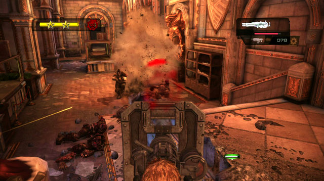 When you get to the turret, use it to finish enemy remaining - Kaskur Wing - Museum Of Military Glory - Gears of War: Judgment - Game Guide and Walkthrough