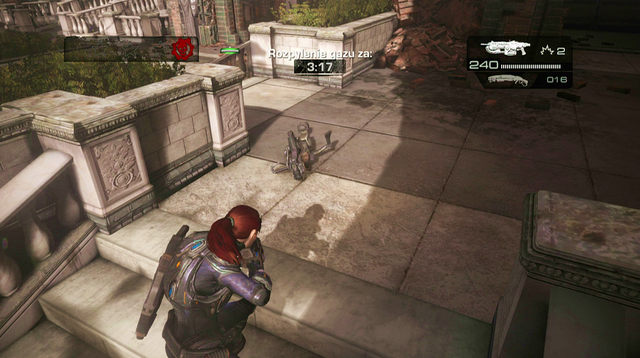 Activate declassified mission and quickly run through the door left from the symbol - Courtyard - Halvo Bay Military Academy - Gears of War: Judgment - Game Guide and Walkthrough