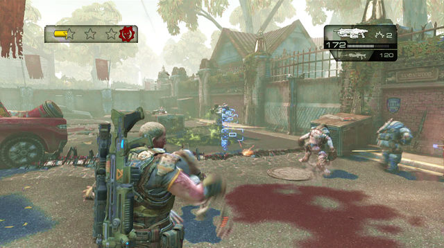 Destroy another spiked barricade and turn to the right street - Windward Way - Seahorse Hills - Gears of War: Judgment - Game Guide and Walkthrough