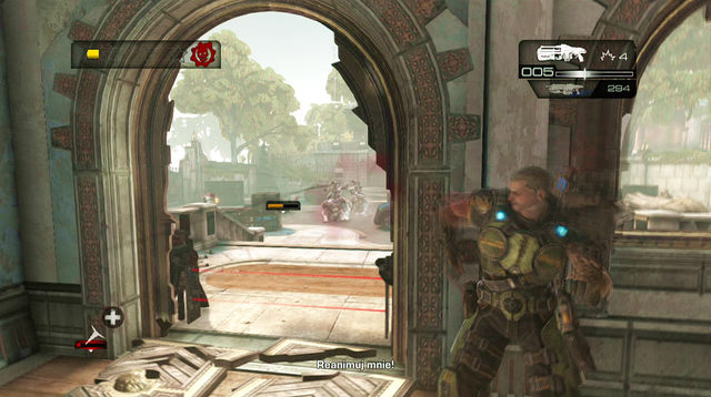 Do not destroy any more laser fences (they can block the way for enemies) and prepare for the attack (with Bloodmounts and opponents with torque bows among others) - Guest Bungalows - Seahorse Hills - Gears of War: Judgment - Game Guide and Walkthrough