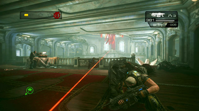 You have to keep covering because on the other side of the hall there are enemies with One-shot on the balcony - Elliott's Mansion - Seahorse Hills - Gears of War: Judgment - Game Guide and Walkthrough