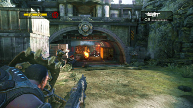 After repelling the first attack, Kantus will appear at the top - Motor Pool - Onyx Point - Gears of War: Judgment - Game Guide and Walkthrough