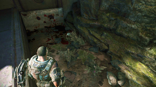 After killing the last enemy, return to the place with turret - Motor Pool - Onyx Point - Gears of War: Judgment - Game Guide and Walkthrough