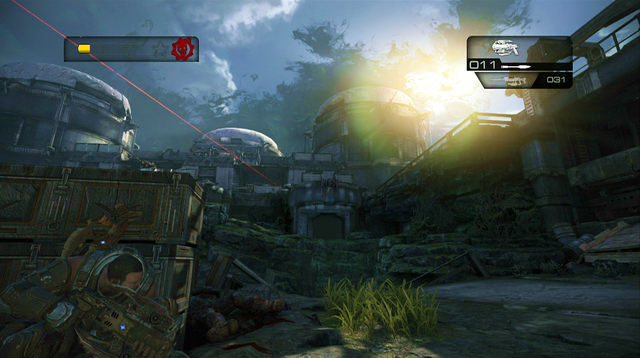 Once you kill them, get to the cover closer to the cliff (the best is the one on the right) - The Cliffs - Onyx Point - Gears of War: Judgment - Game Guide and Walkthrough