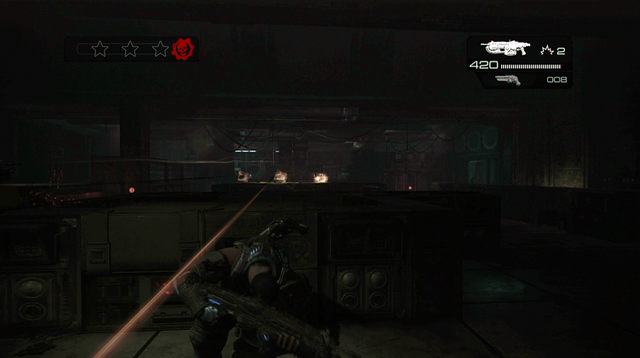 Turn left to see a declassified mission symbol on the wall - Central Control - Onyx Point - Gears of War: Judgment - Game Guide and Walkthrough